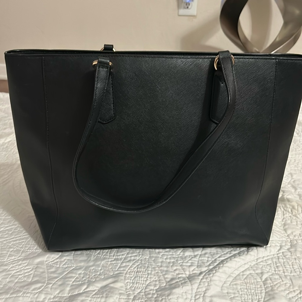 Michael Kors Black Structured Tote with Gold Hardware - Picture 7 of 7